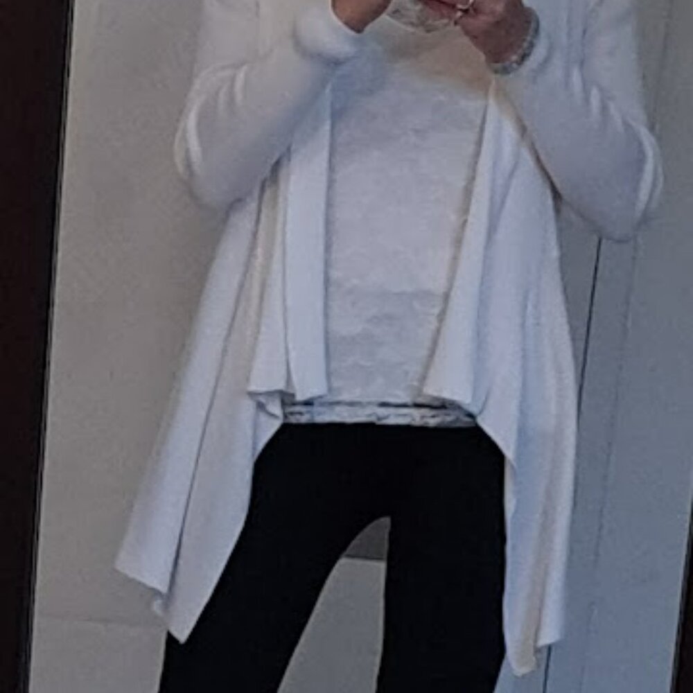 White asynmetrical cardigan Colori Small